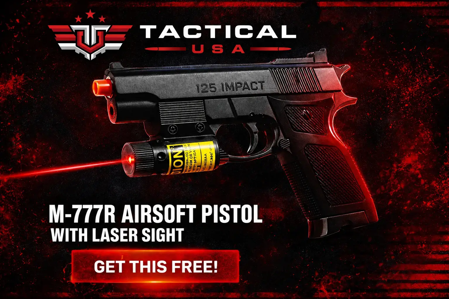 M777 Airsoft Pistol With Laser Sight